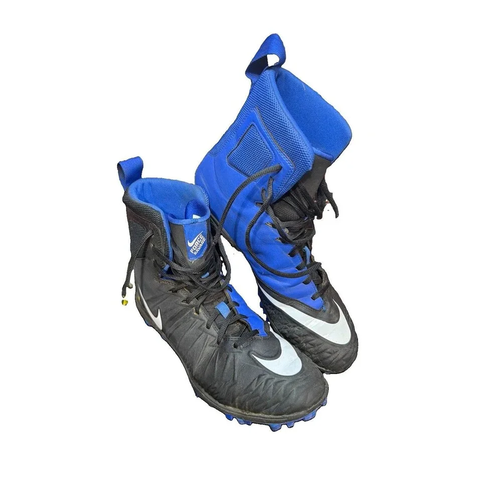 Nike Force Savage Pro 2 Football Cleats Black Blue Men’s Size 10.5 880140-014